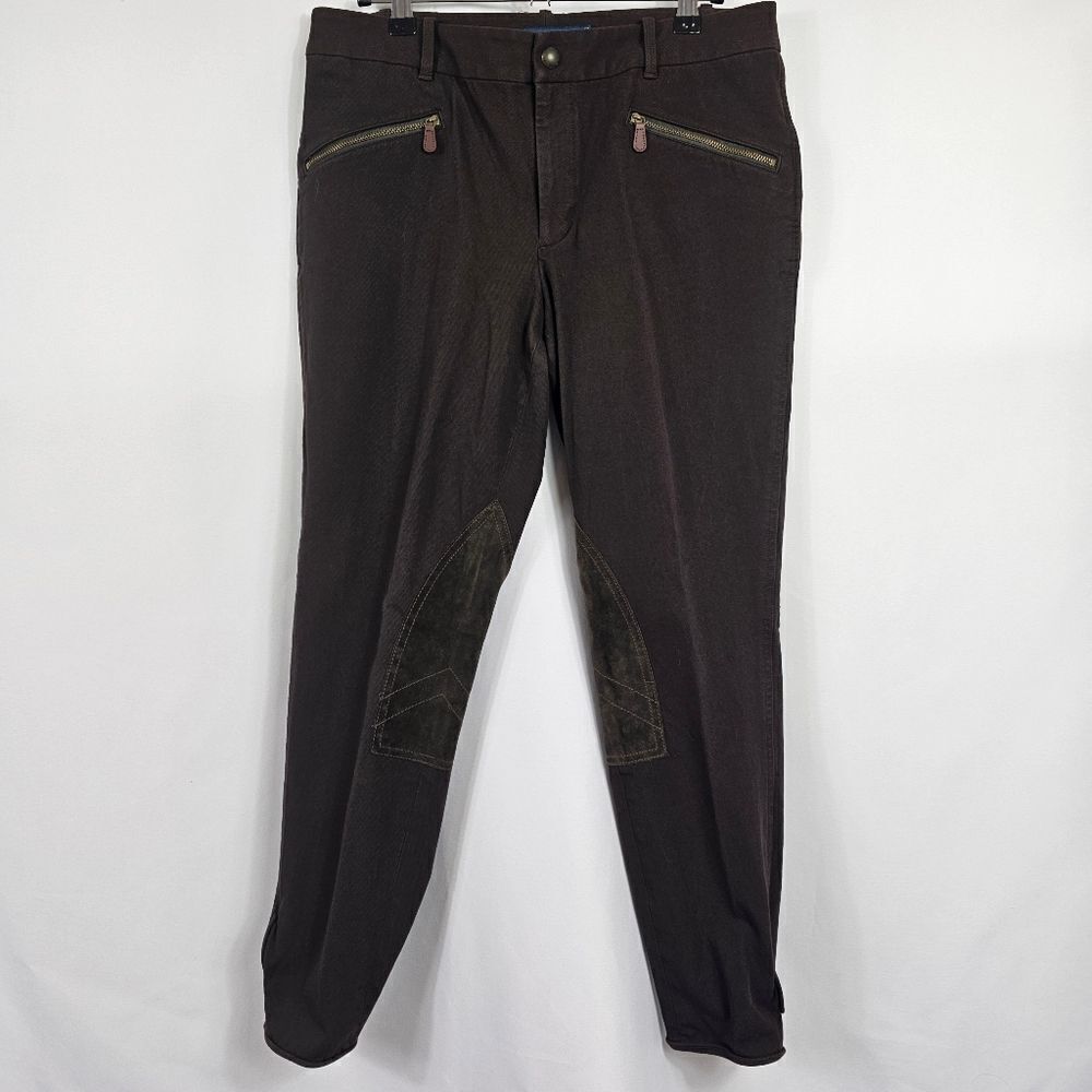 Ralph Lauren Ponte Jodhpur Pants in Dark Brown Size 12